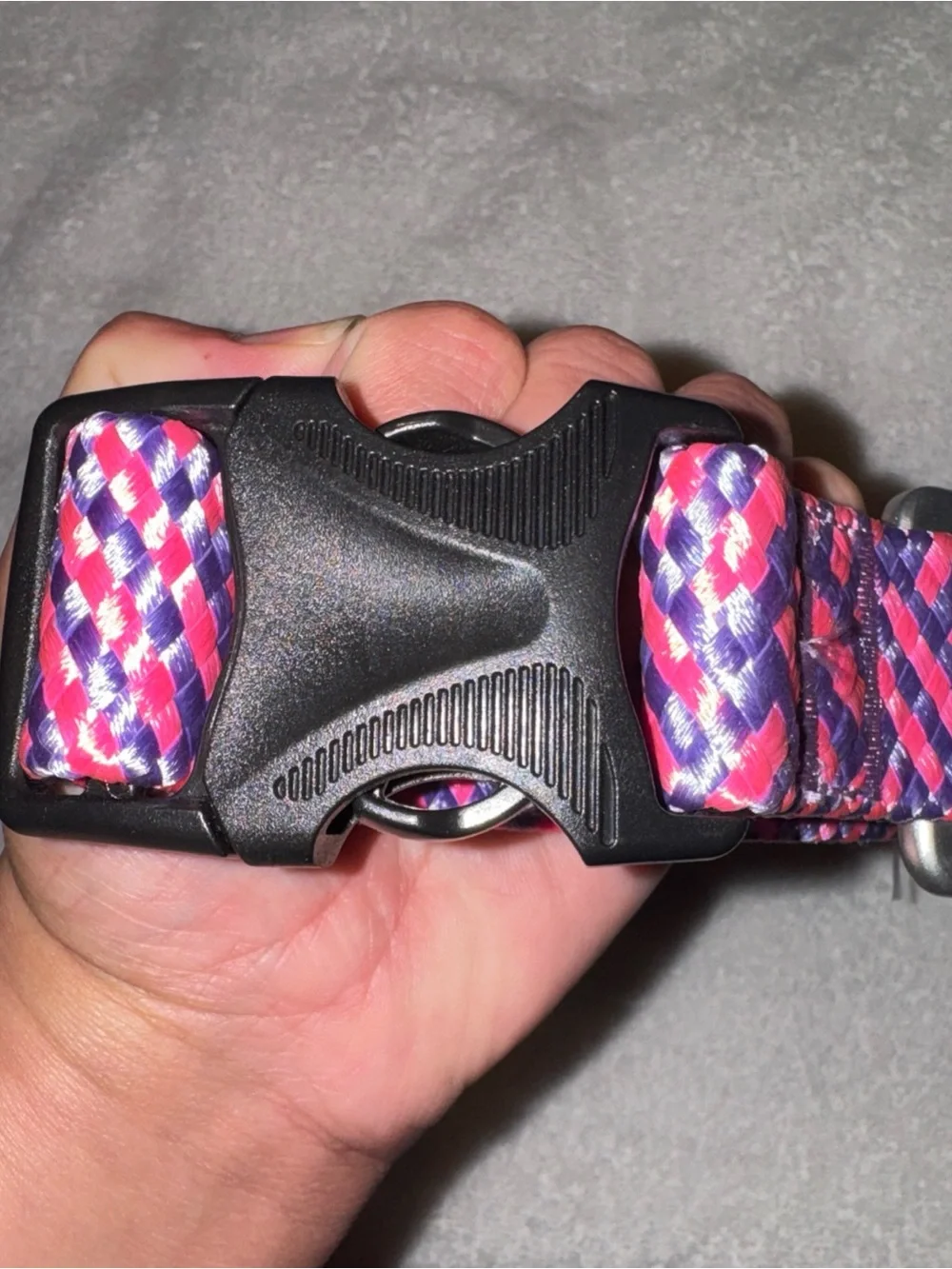 Arcadia Trail Pink and Purple Paracord Dog Collar